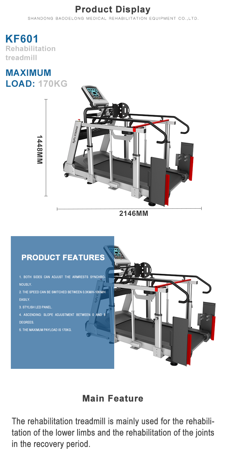 0.3km/H-10km/H Speed New Product Multifunctional Treadmill Rehabilitation Training Treadmill Home