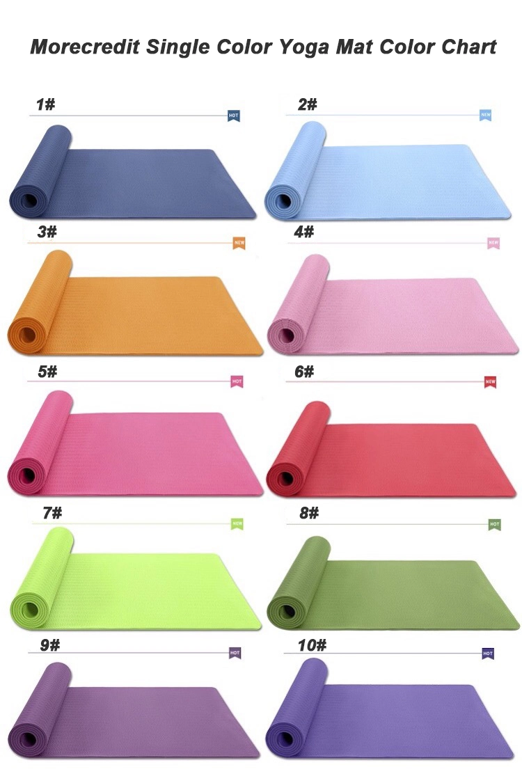 Dongguan Factory Offer High Density 6mm Anti Slip TPE Yoga Fitness Mats, Custom Logo Home Gym Exercise Towel Mat, Yoga Equipment for Wholesaler, Distributor