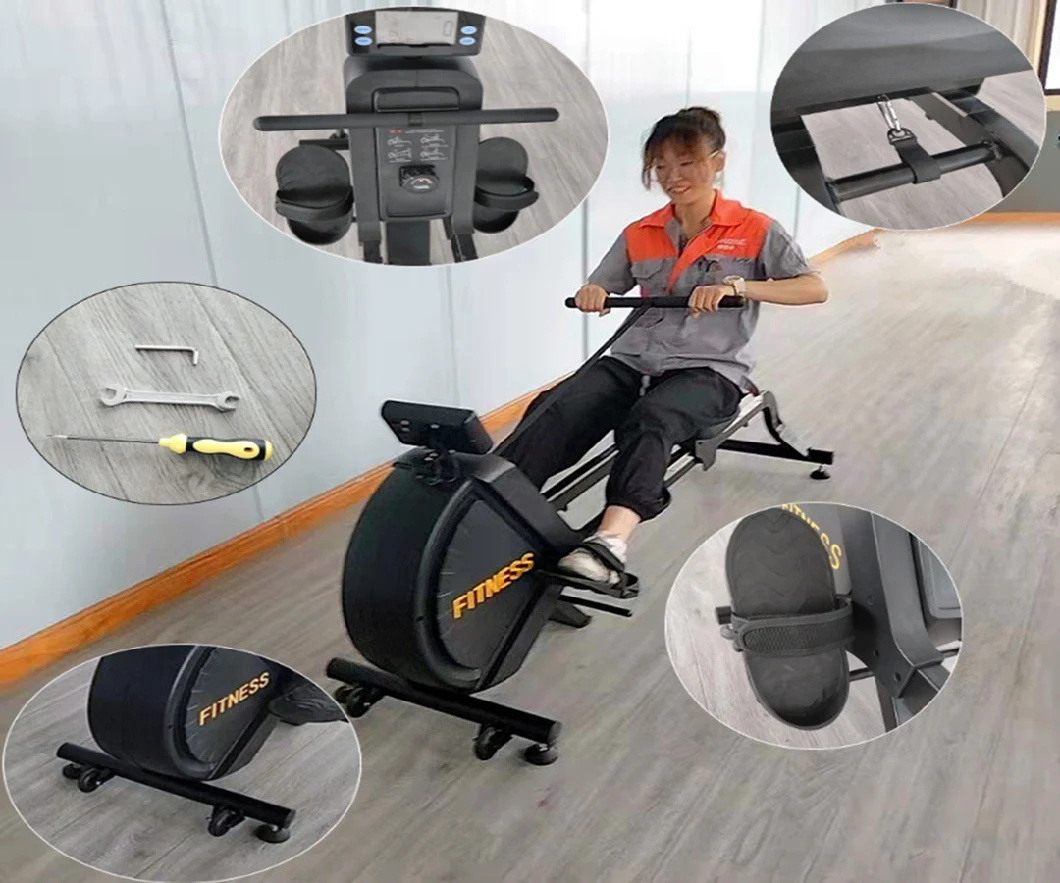 New Design Gym Indoor Professional Fitness Rower Foldable Magnetic Resistance Rowing Machine