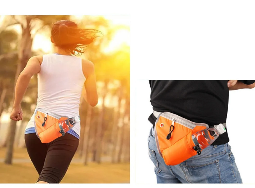 Fitness Workout Sports Cellphone Bag Unisex Waist Bag with Water Bottle Holder for Running Jogging Bl17798