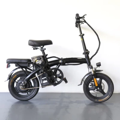 Bicicleta elétrica dobrável barata mini 48V 350W com pedais 14 polegadas elétrica de rua para adultos