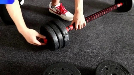 Conjunto de halteres fitness masculino com barra ajustável para equipamentos de ginástica para mulheres e homens