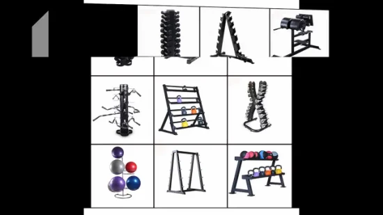 Conjunto de equipamentos de ginástica com alça comercial suporte para halteres suporte para bolas de ioga