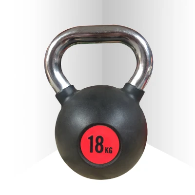 Atacado equipamento de ginástica para ginástica conjuntos de kettlebell de competição de borracha sino de chaleira para musculação