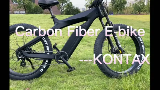 Bicicleta eletrônica Kontax 48V13ah 1000 W de fibra de carbono com pedal assistido bicicleta elétrica roda gorda