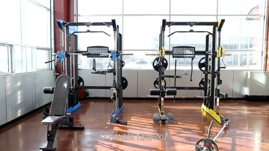 Treinador multifuncional comercial para academia em casa Treinador multifuncional com cabo Crossover Squat Power Rack Treinamento All in One Trainer Gym Smith Machine Gym Equipment