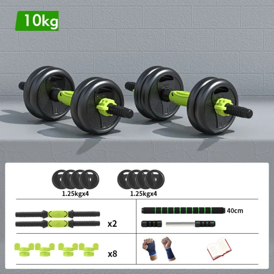 Equipamento de musculação para academia em casa de cimento 20kg ajustável para levantamento de peso com halteres conjunto de kettlebell